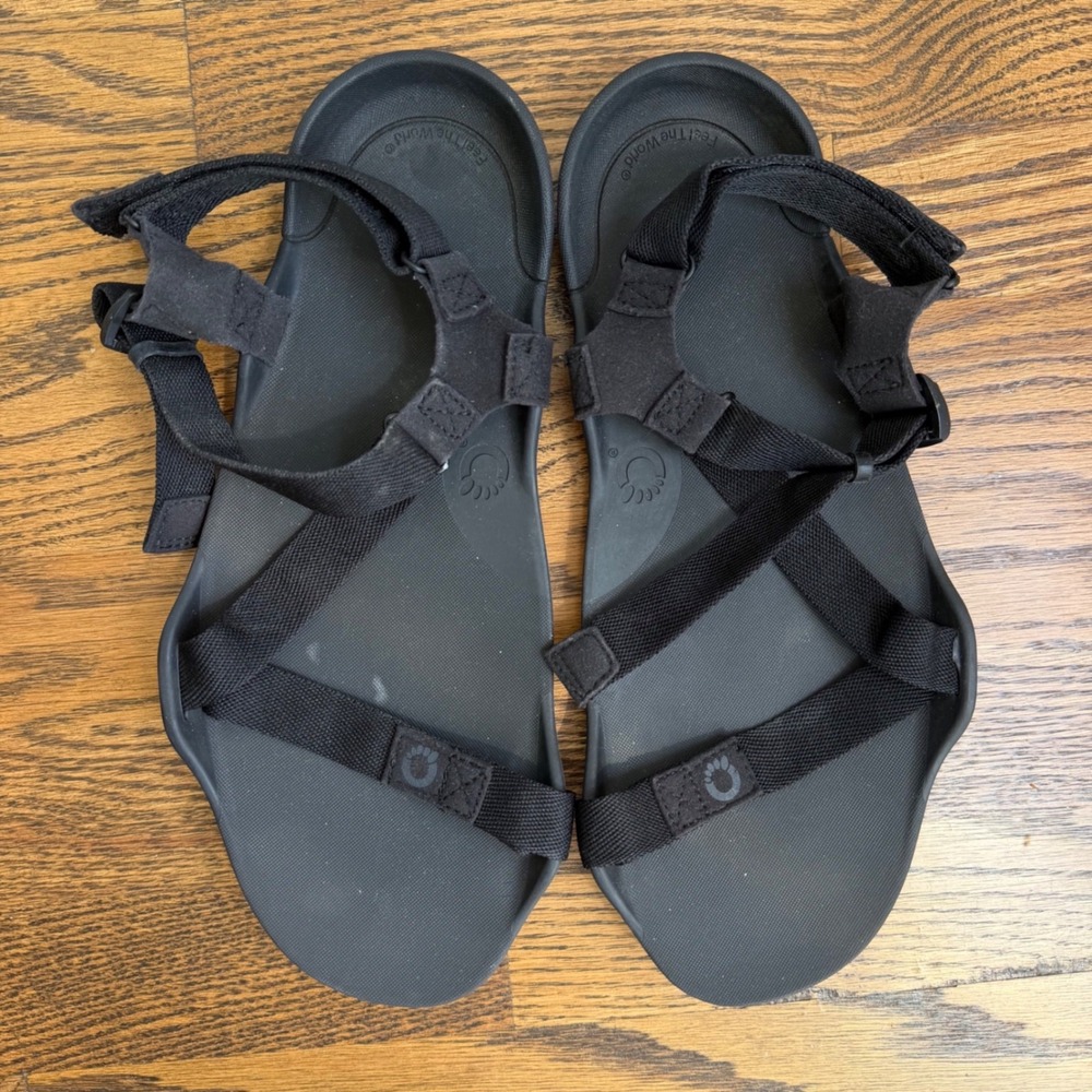 Xero Shoes Z-Trail EV Mens 11 Black Barefoot Hiking Sandals Lightweight